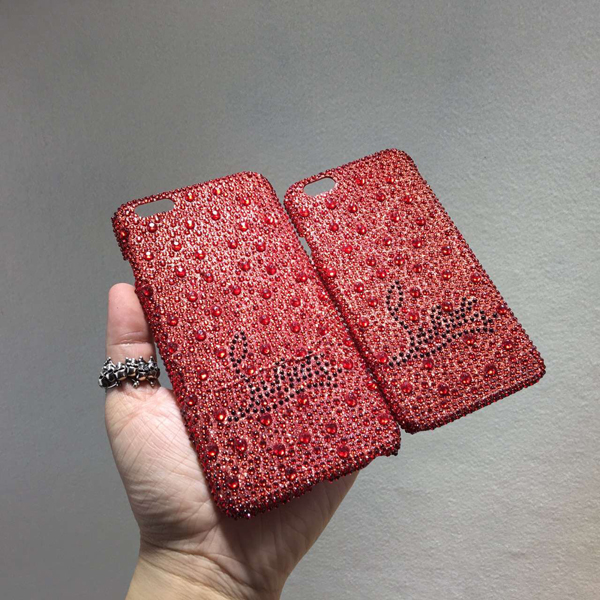 iphone6★キラキラ光 glitter ルブタン 財布 コピー スマホケース Red