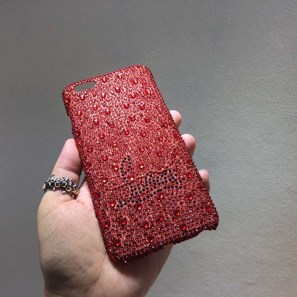 iphone6★キラキラ光 glitter ルブタン 財布 コピー スマホケース Red