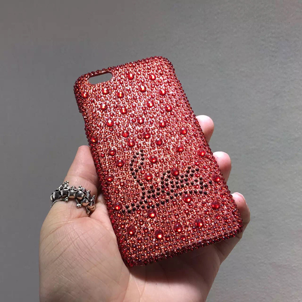 iphone6★キラキラ光 glitter ルブタン 財布 コピー スマホケース Red
