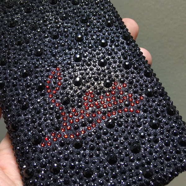 iphone6★キラキラ光 glitter ルブタン 財布 コピー ブラック スマホケース