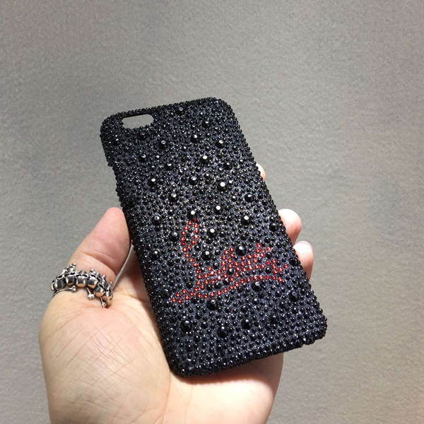 iphone6★キラキラ光 glitter ルブタン 財布 コピー ブラック スマホケース