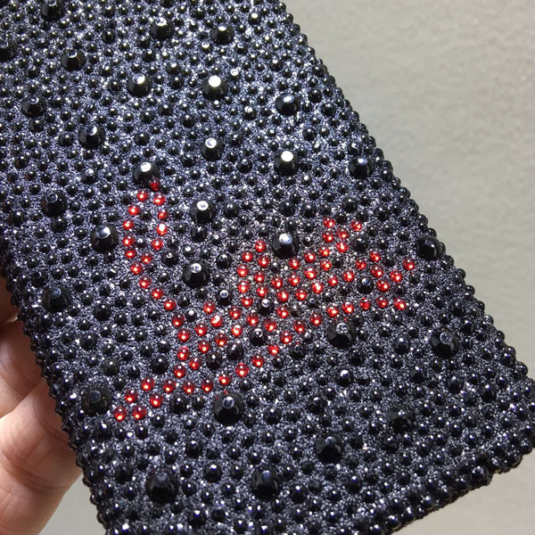 iphone6★キラキラ光 glitter ルブタン 財布 コピー ブラック スマホケース