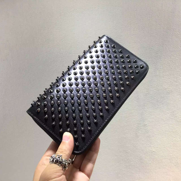 2016新色 ルブタン 財布 コピー┃Christian Louboutin希少なブラックのPANETTONE長財布