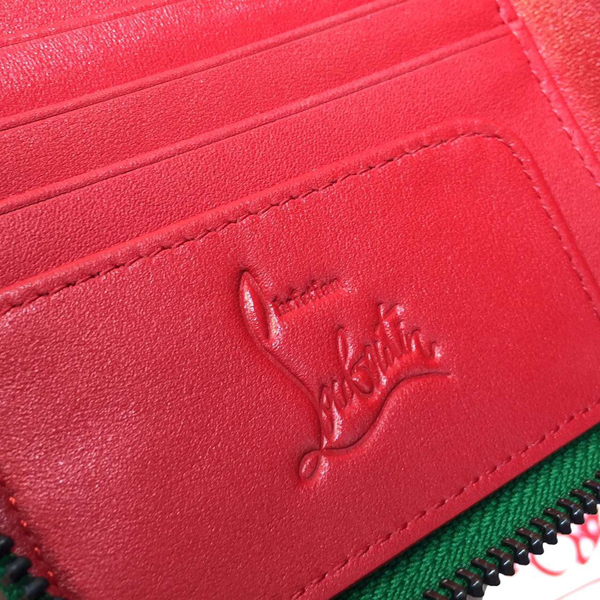 2016AW新作★ ルブタン 財布 コピー Christian Louboutinスパイク スクエア 折りたたみ財布 3155062E044