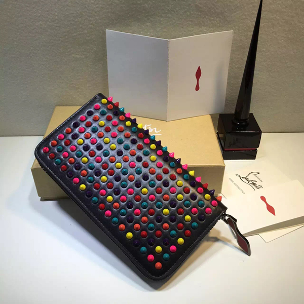 2016春夏新作 Christian Louboutin ルブタン 財布 コピー PANETTONE スパイクスタッズ長財布