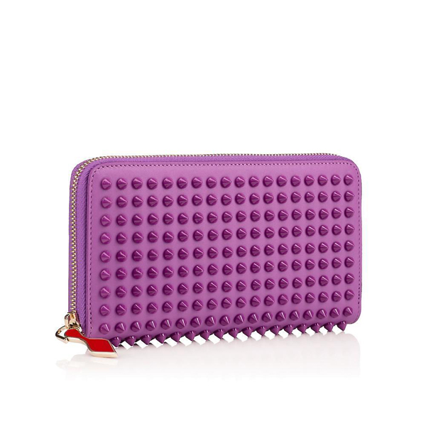 2016新色 Christian Louboutin★Panettoneルブタン 財布 コピー スパイク長財布パープル 3135058L036