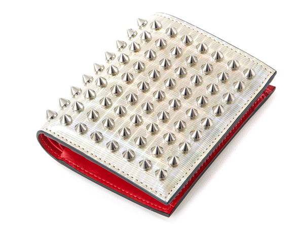 CHRISTIAN LOUBOUTIN 16SS カードケース折りたたみ財布 PAROS SPIKES/PLATINE