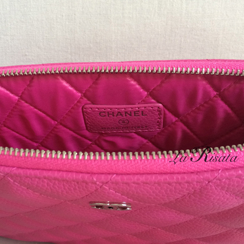 ◆2016 Chanel シャネルスーパーコピー◆超希少★ピンクキャビアクラッチ★