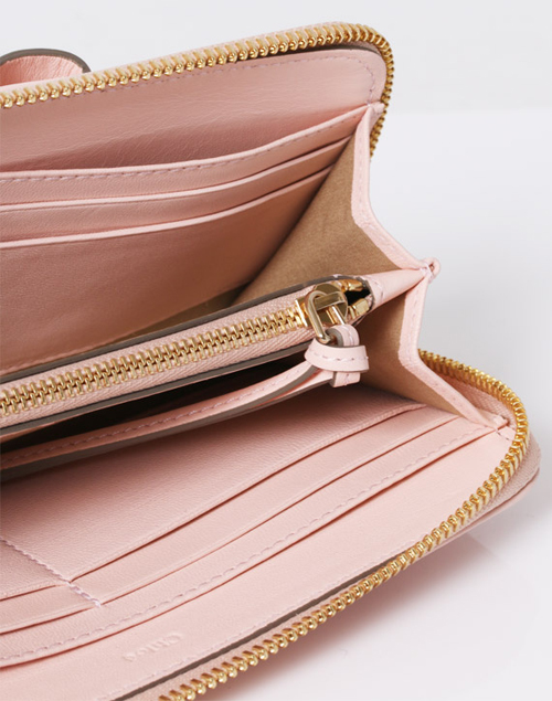 2015SS CHLOE クロエスーパーコピー新作 ∞∞Chloe∞∞ Leather Bowラウンドジップ長財布☆