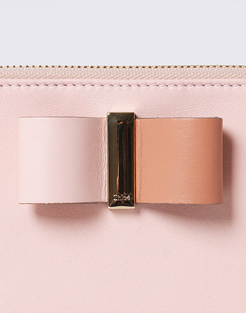 2015SS CHLOE クロエスーパーコピー新作 ∞∞Chloe∞∞ Leather Bowラウンドジップ長財布☆