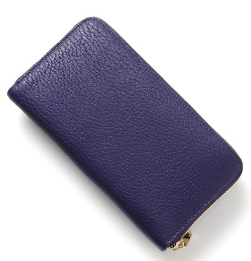 ★Sale クロエスーパーコピー Chloe Drew ラウンド長財布☆STORM BLUE