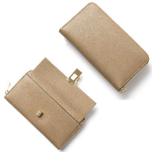 クロエスーパーコピー　ドリュー　レザー ラウンドファスナー長財布[小銭入れ付き]　CHESTNUT CREAM