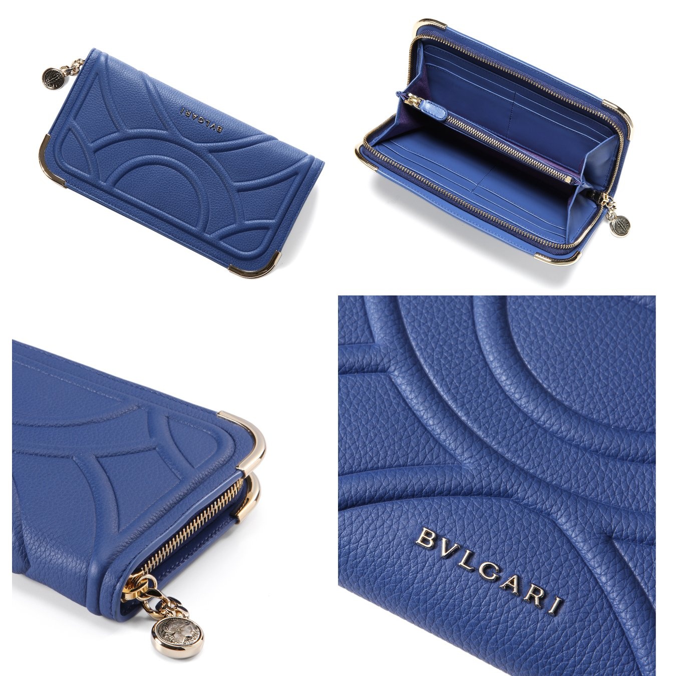 ブルガリ N級品★GOLD金具×ジップ長財布×２カラー★最新作★