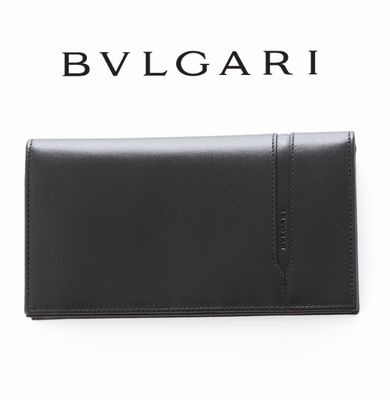 ☆BVLGARI☆ブルガリ N級品 ロゴデザイン 二つ折り長財布♪