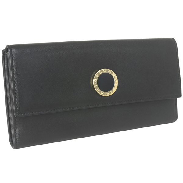 BVLGARIブルガリ N級品 Ｗホック長財布 31869 BB COLORE コローレ BLACK