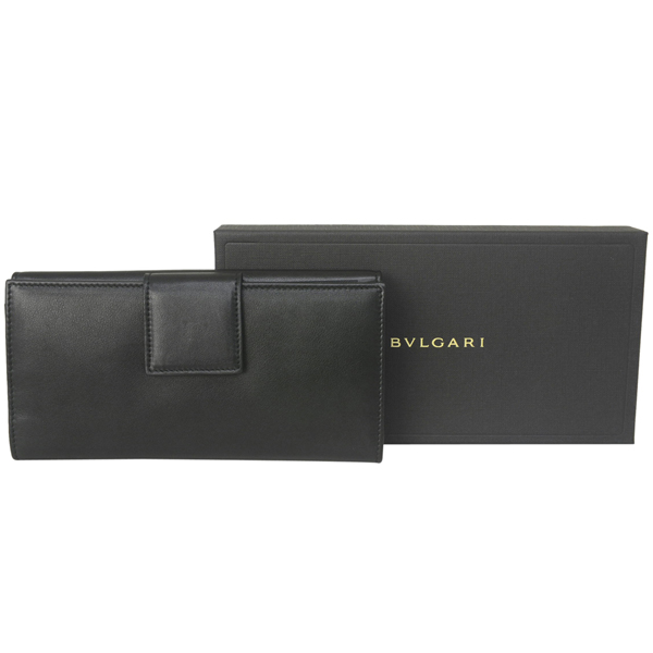 BVLGARIブルガリ N級品 Ｗホック長財布 31869 BB COLORE コローレ BLACK