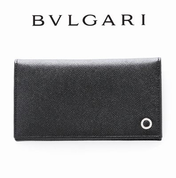 ブルガリ N級品☆BVLGARI☆ ロゴリング付 二つ折り長財布♪11369262