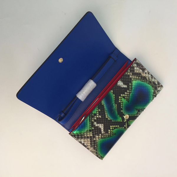 新作SALE♪超稀少♥クリスチャンルブタン財布スーパーコピー Macaronスタッズ長財布Python