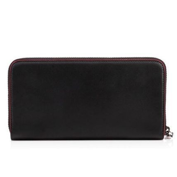 ★クリスチャンルブタン財布スーパーコピー★ジップアラウンド ブラックレザー長財布