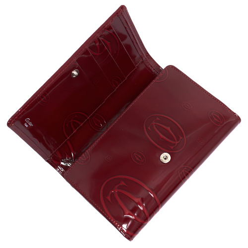 カルティエ Cartier 二つ折財布 ハッピーバースデイ ボルドー L3000347 レディース 
