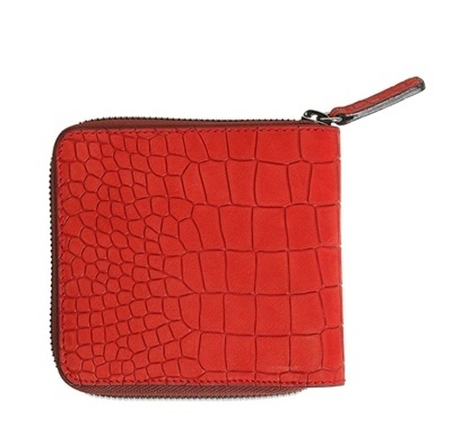 ジミーチュウ財布スーパーコピー 【新作 Jimmy Choo】クロコ加工 二つ折りラウンドジップ財布♪赤 jimmychoo39