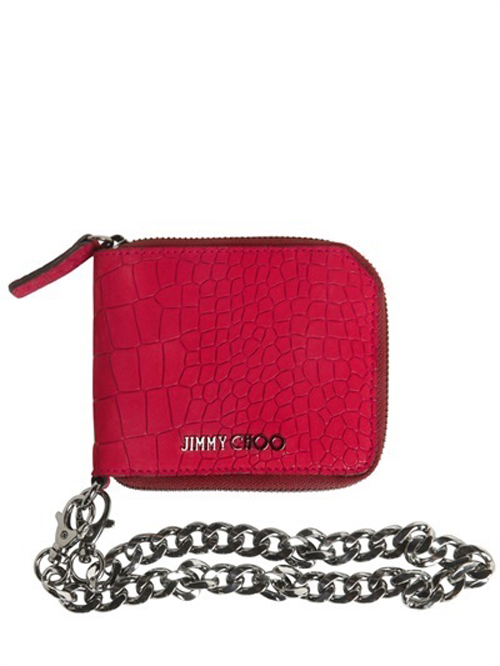 ジミーチュウ財布スーパーコピー 【Jimmy Choo】チェーン付 クロコ加工 ラウンドジップ財布♪ jimmychoo38