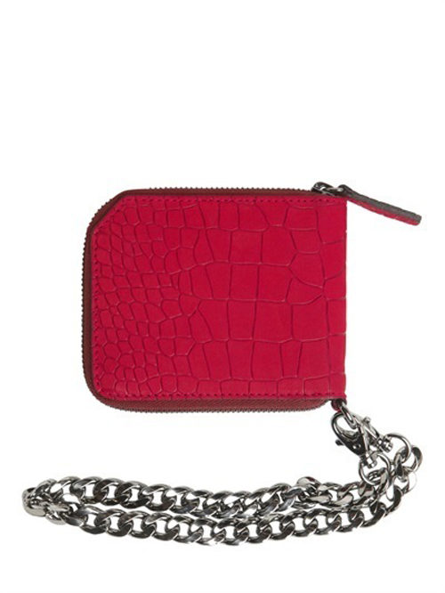 ジミーチュウ財布スーパーコピー 【Jimmy Choo】チェーン付 クロコ加工 ラウンドジップ財布♪ jimmychoo38