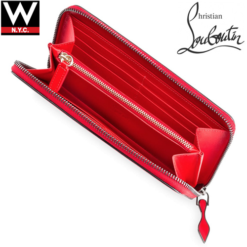 Christian Louboutin (ルブタン 財布 コピー)パネットーネ カーフ ウォレット 長財布 REDsmtb-TK 10P01Nov14