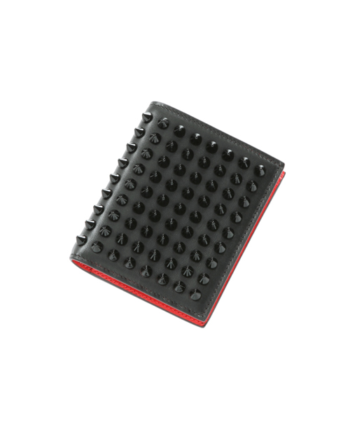 クリスチャン ルブタン 財布 コピー　二つ折り財布PAROS WALLET CALF/SPIKES 1121008 CM53
