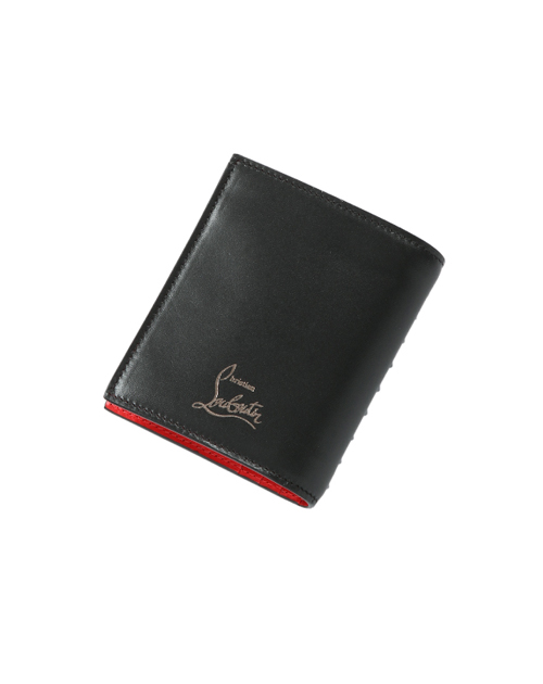 クリスチャン ルブタン 財布 コピー　二つ折り財布PAROS WALLET CALF/SPIKES 1121008 CM53
