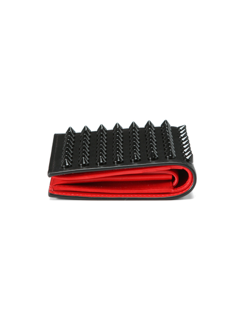 クリスチャン ルブタン 財布 コピー　二つ折り財布PAROS WALLET CALF/SPIKES 1121008 CM53