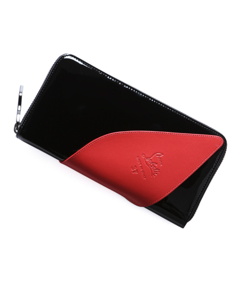 クリスチャン ルブタン 財布 コピー　2015年春夏新作パテントカーフ　ラウンドファスナー長財布SUOLITA WALLET PATENT 3145125 BK01