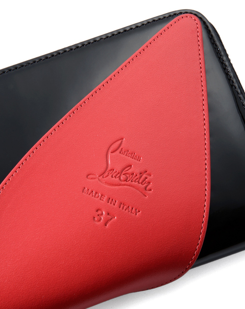 クリスチャン ルブタン 財布 コピー　2015年春夏新作パテントカーフ　ラウンドファスナー長財布SUOLITA WALLET PATENT 3145125 BK01