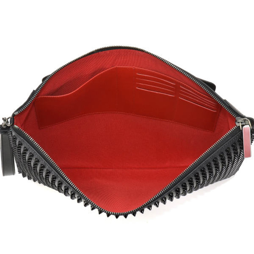 ルブタン 財布 コピー/CHRISTIAN LOUBOUTIN Peter Pouch クラッチバッグ ブラック 2015年春夏新作 1145048-0001-CM53 