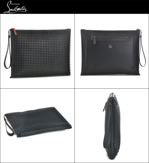 ルブタン 財布 コピー/CHRISTIAN LOUBOUTIN Peter Pouch クラッチバッグ ブラック 2015年春夏新作 1145048-0001-CM53 