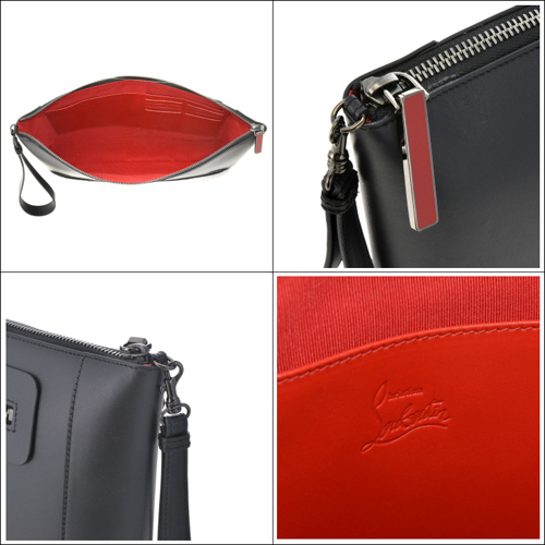 ルブタン 財布 コピー/CHRISTIAN LOUBOUTIN Peter Pouch クラッチバッグ ブラック 2015年春夏新作 1155015-0001-BK01