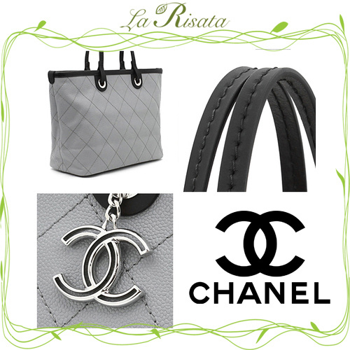 シャネルCHANEL2014SS キャビア トートバッグ