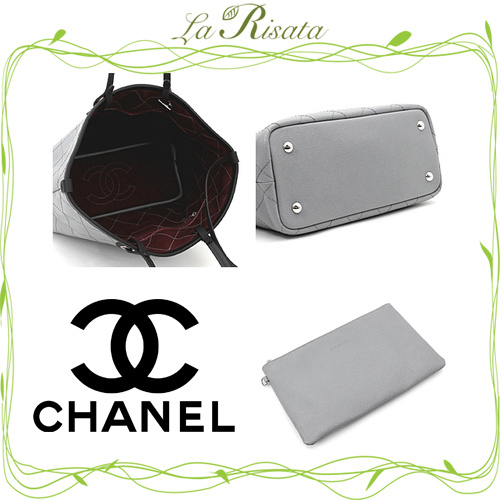 シャネルCHANEL2014SS キャビア トートバッグ