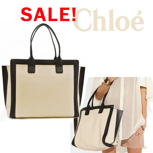 限定セール！Chloeクロエ ALISONトートバッグ人気Husky white