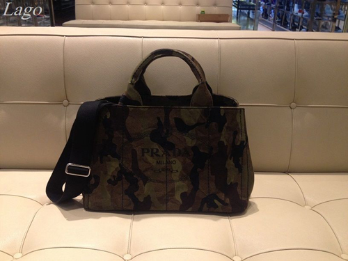 新作 プラダPRADA カモフラ柄カナパ M B2642B-3F40-F0334