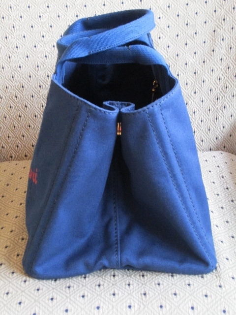 PRADAネイビー♪カナパトートバッグＬ♪白ロゴ FORTE DEI MARMI B1872F