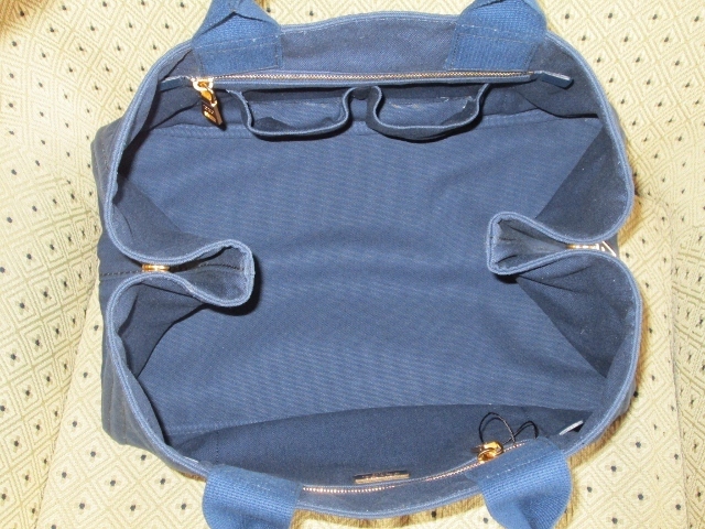 PRADAネイビー♪カナパトートバッグＬ♪白ロゴ FORTE DEI MARMI B1872F