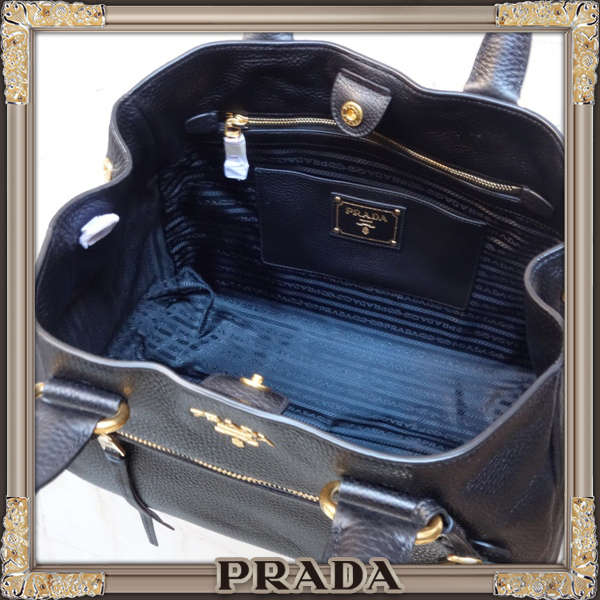 PRADA★上質VITDAINO素材★2Wayトートバッグ★Nero BN2793