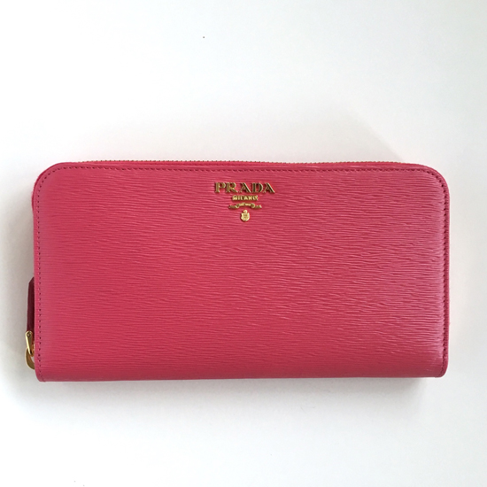 国内発送☆新作♪♪《PRADA》Vitello Move 長財布 (PEONIA)