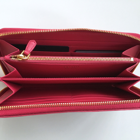 国内発送☆新作♪♪《PRADA》Vitello Move 長財布 (PEONIA)