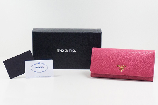 【国内発送】PRADA カードホルダー付き長財布 1MH132 VIT. GRAIN