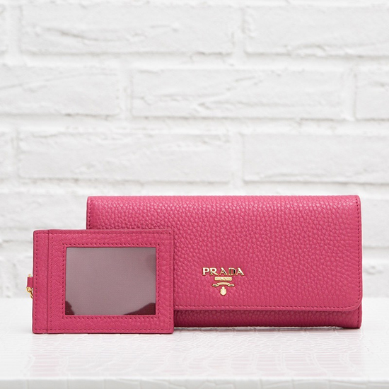【国内発送】PRADA カードホルダー付き長財布 1MH132 VIT. GRAIN