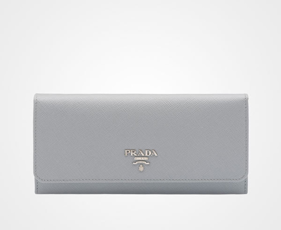 新作！PRADA SAFFIANO バイカラーカードホルダー付長財布 1MH132