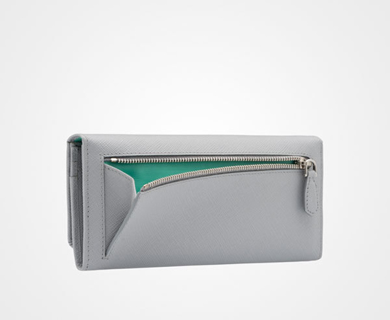 新作！PRADA SAFFIANO バイカラーカードホルダー付長財布 1MH132