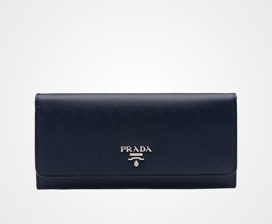 新作！PRADA SAFFIANO バイカラーカードホルダー付長財布 1MH132